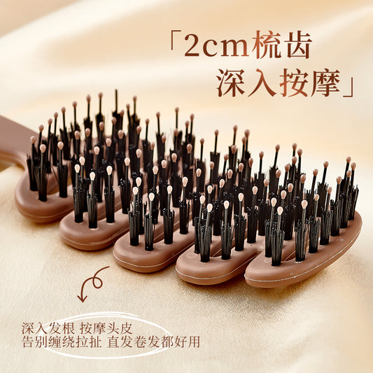 Pinecone Bristle Comb for Volumizing Hair, Anti-Static Head Massage Tool, High Crown Hair Styling Magic Comb, Hair Smoothing and Nourishing Rib Comb - image 2