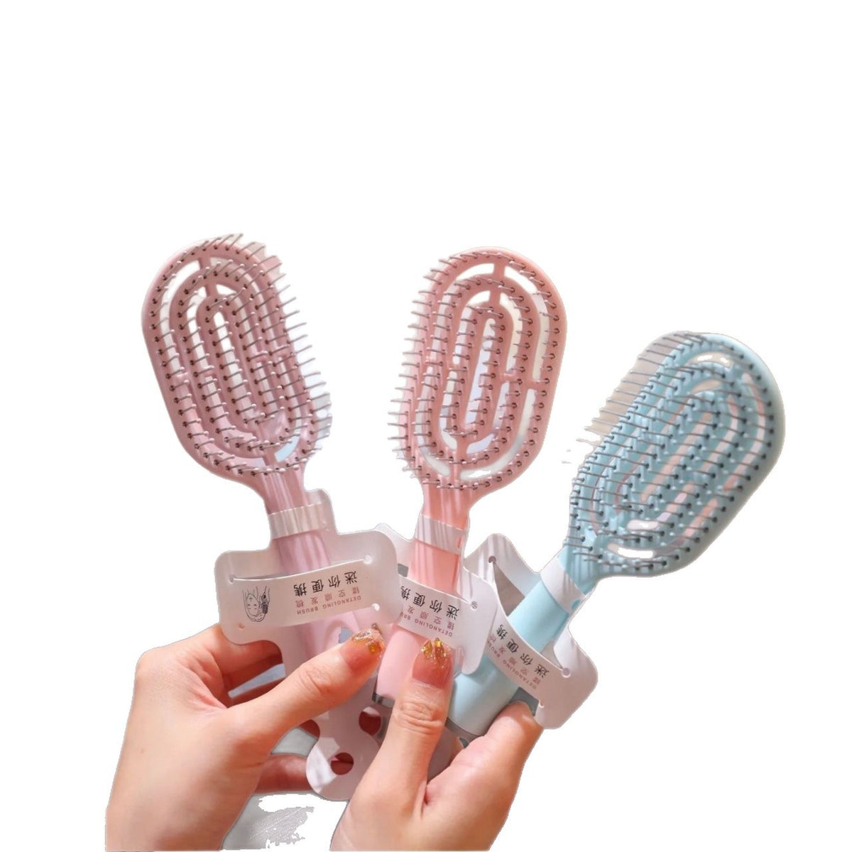 Hollow-Out Rib Comb, Portable and Easy to Carry, Curling Hair Styling Tool, Volumizing Hairbrush with Air Cushion for Home Use - image 5