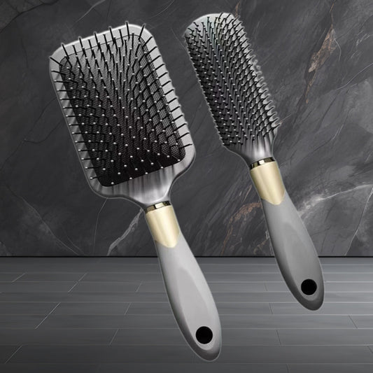 Men's Gold-Plated Five-Piece Set: Curling Comb, Styling Hair Volumizing Round Roller Comb, Ribbed Massage Air Cushion Comb - image 2