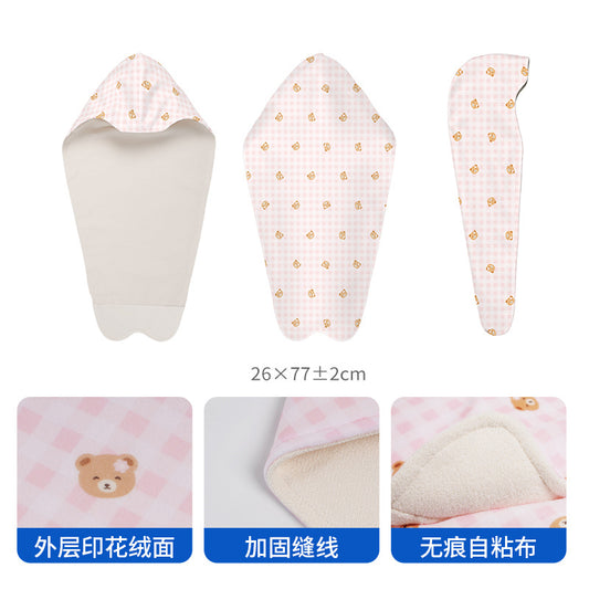 2026 New Model Buckle-Free Self-Adhesive Dovetail Hair Drying Cap for Women, Highly Absorbent, Quick-Drying, Double-Layer Thickened Shower Cap for Hair Wrapping - image 2