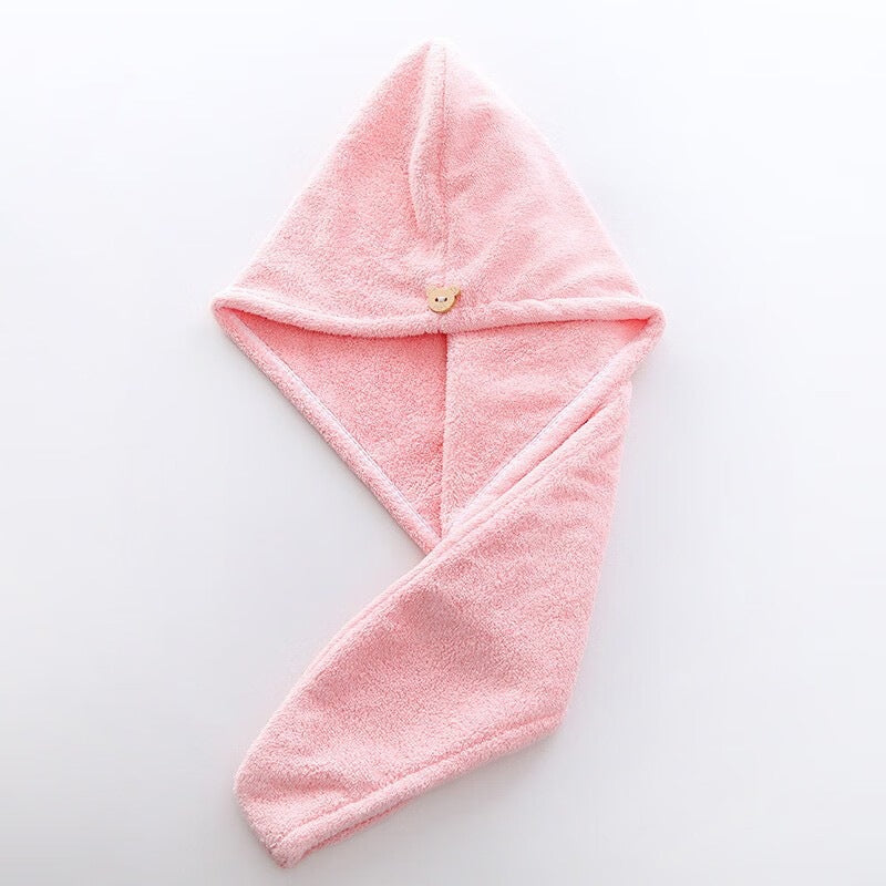 Women's Coral Fleece Hair Drying Cap, Thickened, Super Absorbent, Quick-Dry Head Wrap, Customizable Microfiber Bath Cap Wholesale - image 5