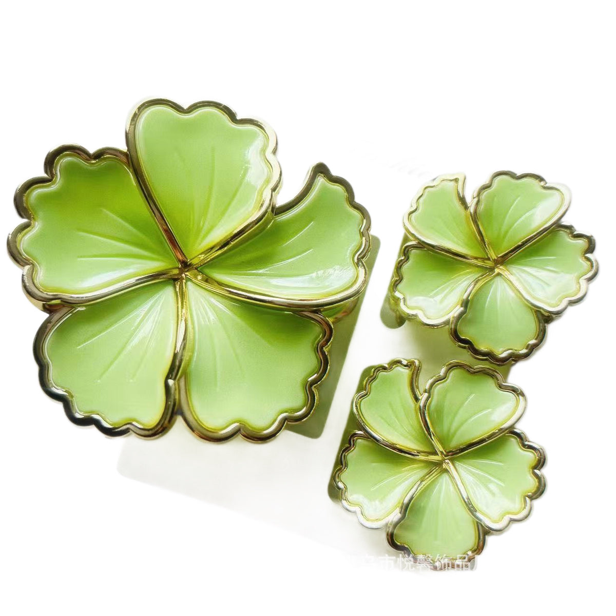 Colorful floral hair clips for women, seaside vacation style hair accessories, gold-edged hair clips, three-piece hair clip set - image 5