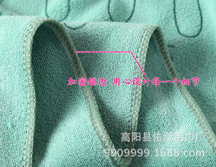 Microfiber polyester brocade cartoon printing absorbent beauty hair drying towel household face towel 105g - image 4