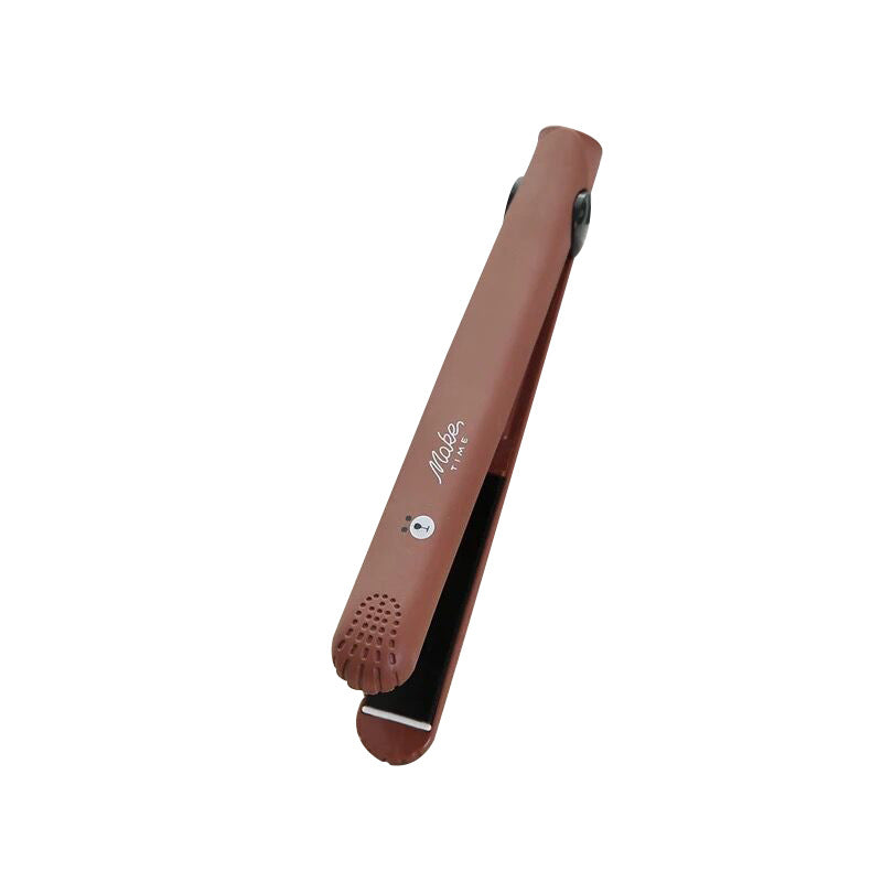 Mini hair straightener hair curling rod straight curling dual-purpose splint hair iron hairdresser bangs inner buckle electric curling rod straight plate clip - image 5