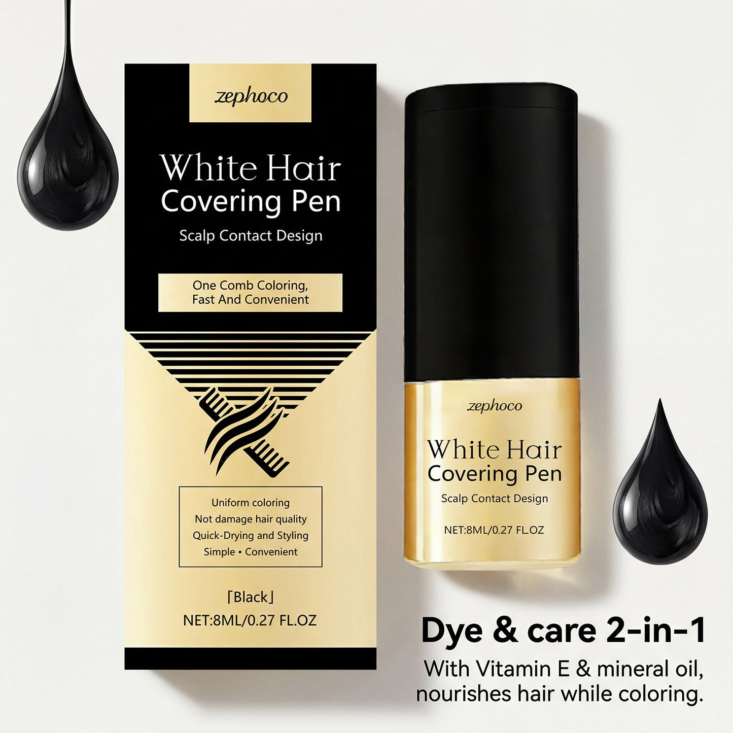 White Hair Covering Pen