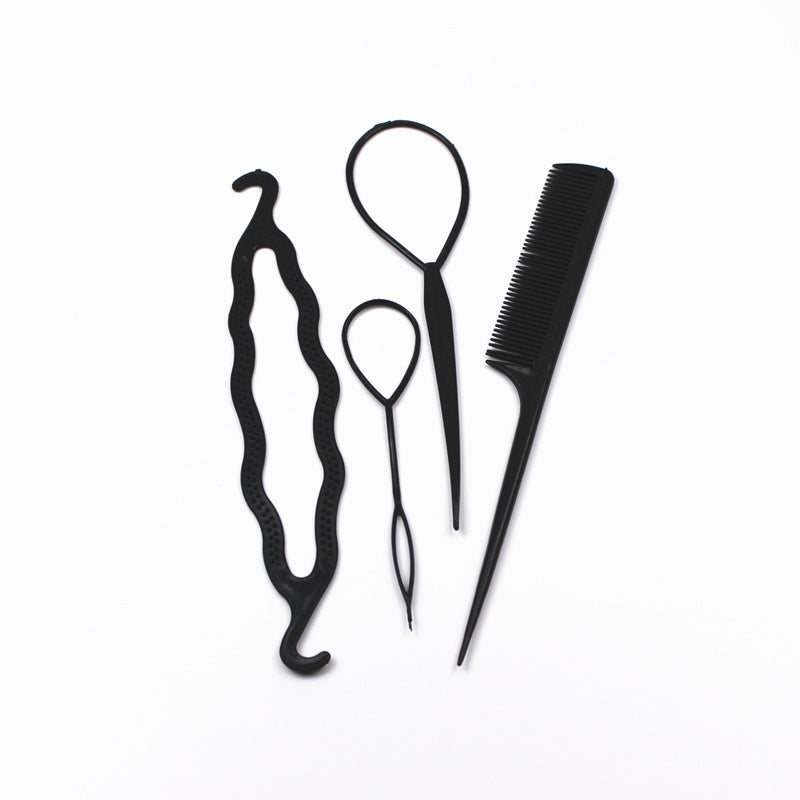 Children's hair curler hair dresser hair cutting sleeve binding comb braid hair ball head Lazy styling tool hair pull pin - image 5