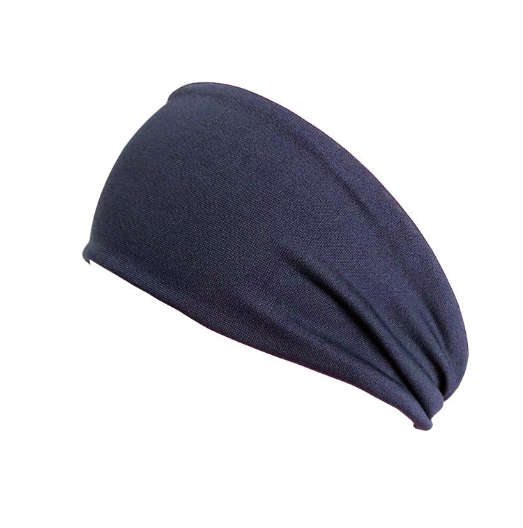 New European and American men's sports hair band women's yoga solid color sweat band running fitness stretch cotton headband in stock - image 5