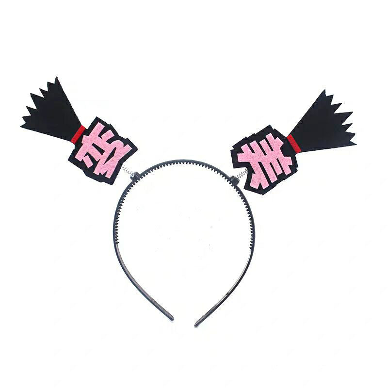 New DIY Activity Decorative Felt Headband, Holiday Quirky Text Headband, Glowing Cheering Wizard Hairpin Headwear - image 5