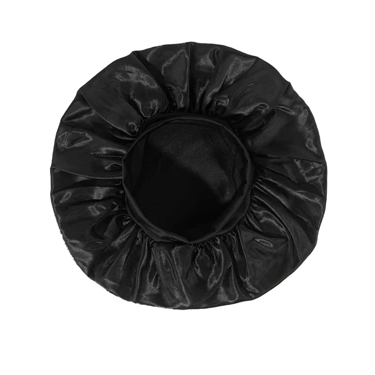 European and American Classic Solid Color Shower Cap for Adults Cross-Border Hot Selling Fashion Satin Wide-Brimmed Nightcap Ladies Chemotherapy Hair Care - image 5