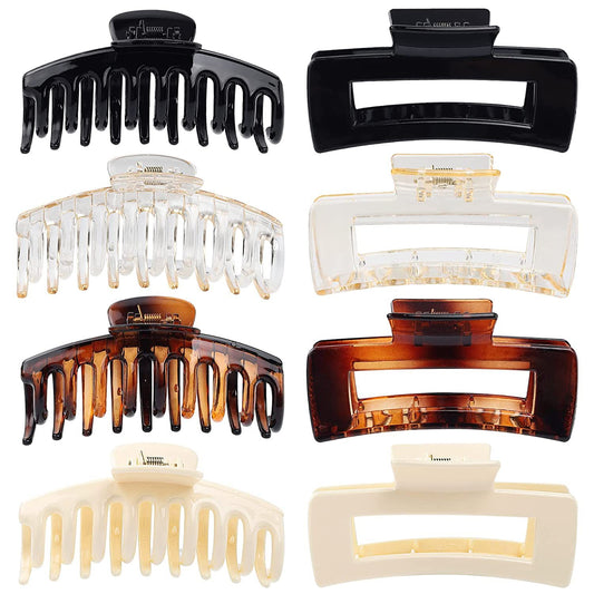 Amazon Frosted Clip Set Large Claw Clip Rubber Paint Hair Clip Banana Clip Makeup Bath Non-Slip Hair Clip - image 2