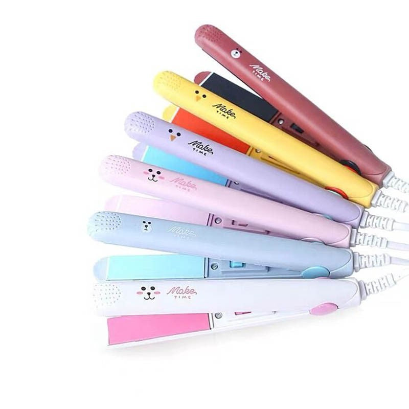 Mini hair straightener curling rod straight roll dual-purpose splint perm manufacturers direct supply bangs inner buckle electric curling rod straight clip - image 5