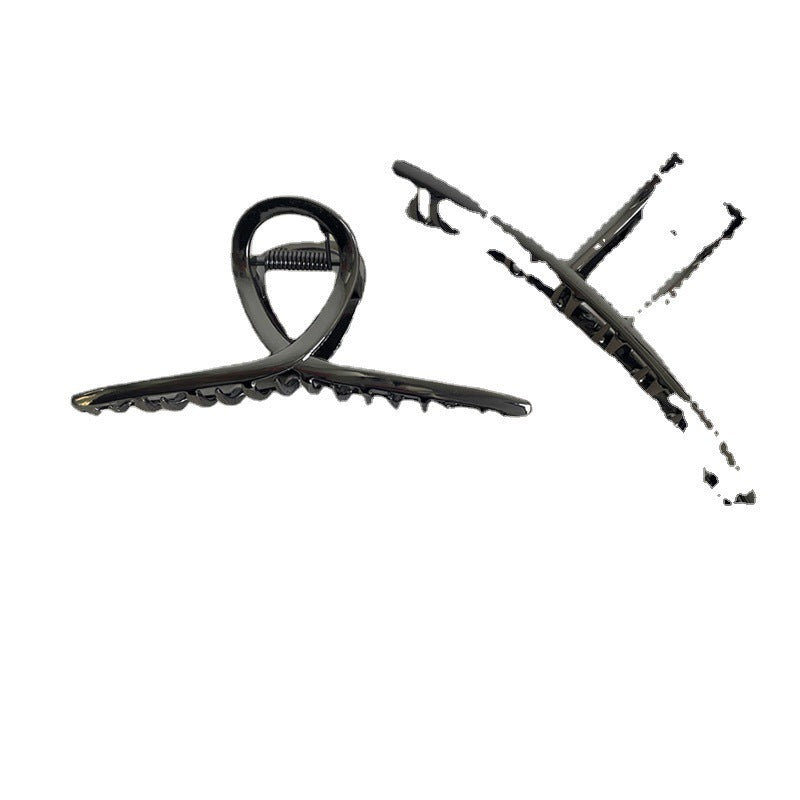 high quality Back of Head Alloy Grab Clip 2022 New Simple Paint Plate Hair Large Shark Clip Hairpin Headwear - image 5