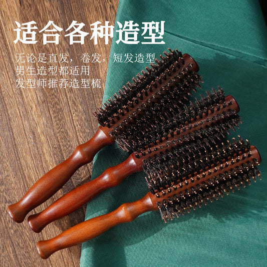 Curly hair comb pig mane fluffy comb curly hair barber comb more and more curly hair stylist special styling electric roll comb - image 2