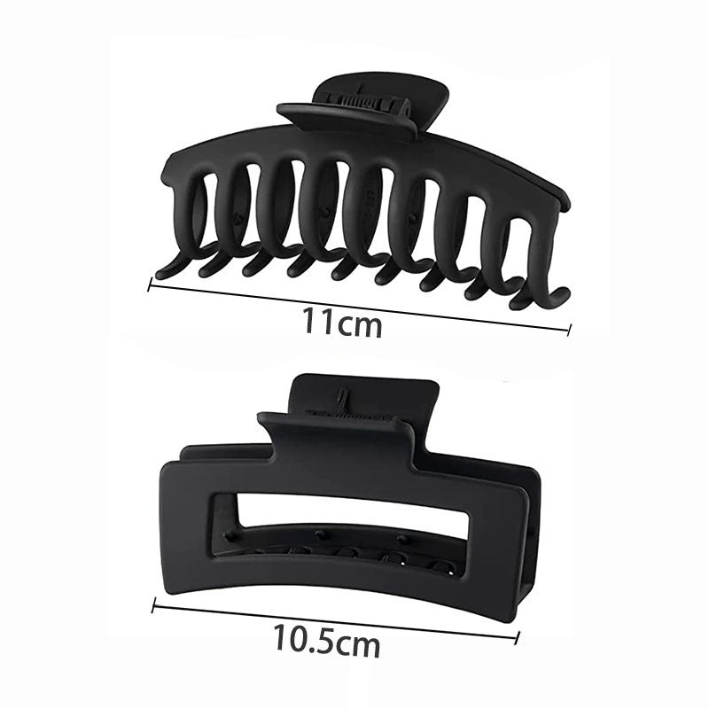 Amazon matte grip clip set large claw clip rubber paint hair clip banana clip makeup bath non-slip clip wholesale - image 5