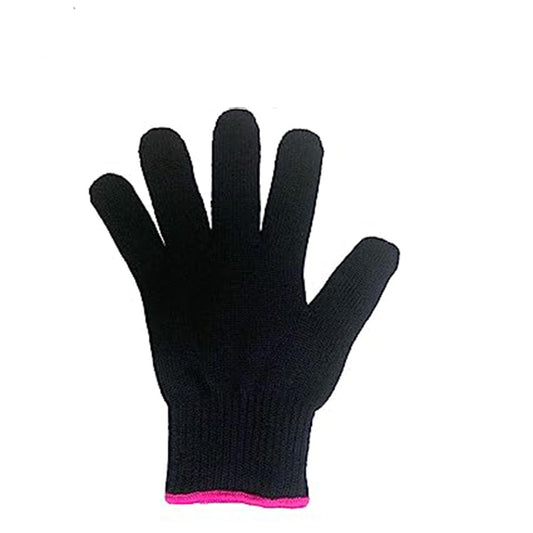 In-Stock Hairdressing Tools: Heat-Resistant Gloves, Curling Iron, Straightening Comb, Heat-Insulating Gloves, Electric Tools, Black with Rose Red Edges - image 2
