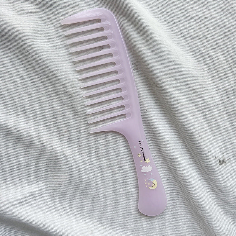 23cm large wide tooth perm comb cooked glue durable not easy to break cartoon printing comb home cute hair comb - image 5