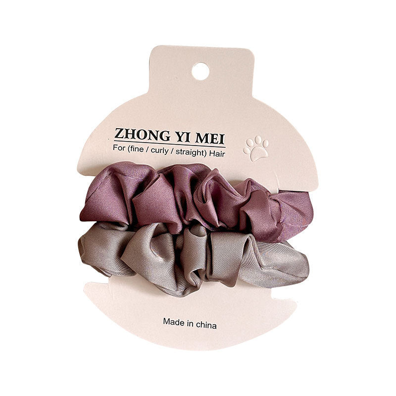 Pack of 2 High-End Large Intestine Rings, Silk Small Intestine Hair Rings, Korean Sweet and Simple Hair Accessories, Rubber Bands and Rubber Bands - image 5
