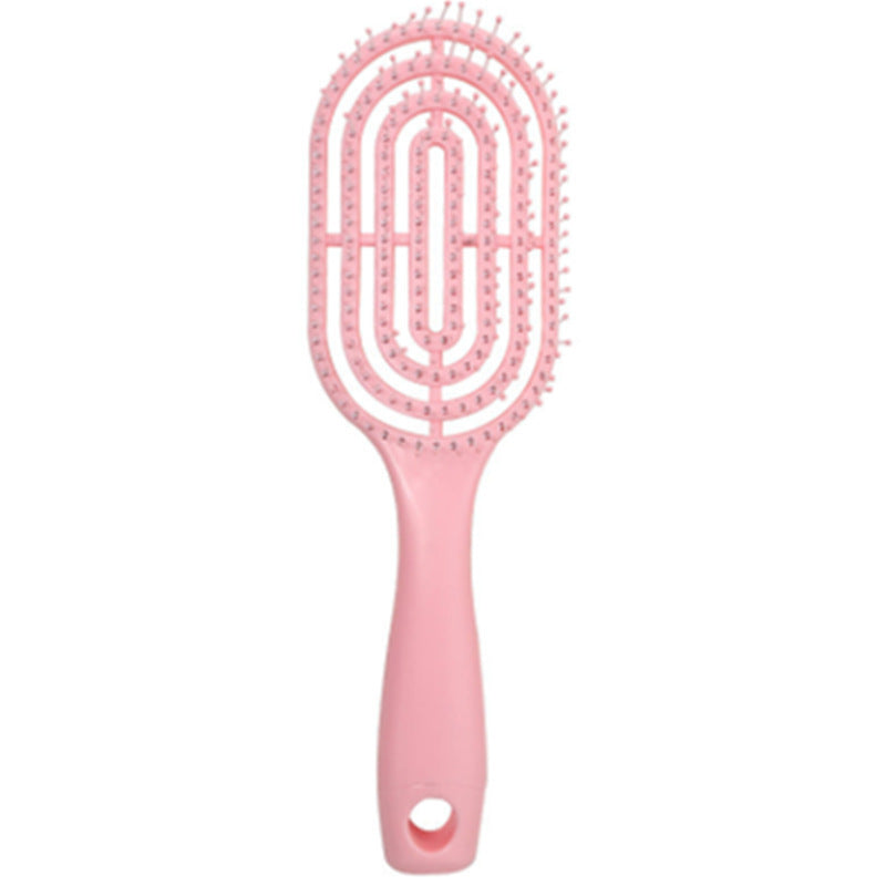 Fluffy Hair Artifact Comb Styling Hollow Long Handle Back Style Comb Curly Hair Rifle Comb Massage Household Big Curved Comb for Women - image 5