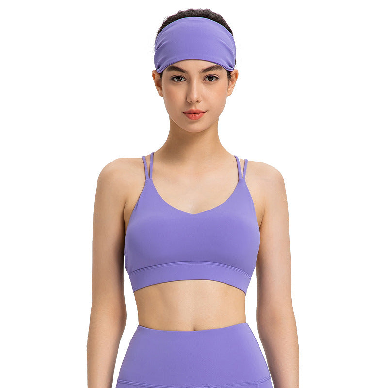 Double 6 Yarn Nylon Nude Skin-Friendly Headband High Elastic Sweat-Absorbent Antiperspirant Sports Headband Yoga Headband Daw035 - image 5