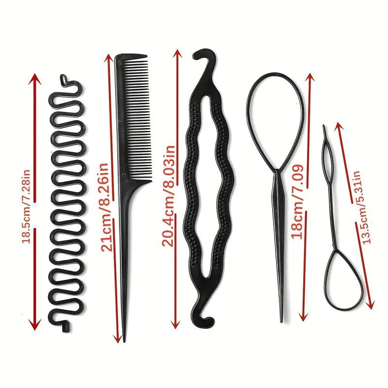 Factory wholesale centipede braid hair braiding artifact suit hair curler set hair tools lazy hair style - image 5