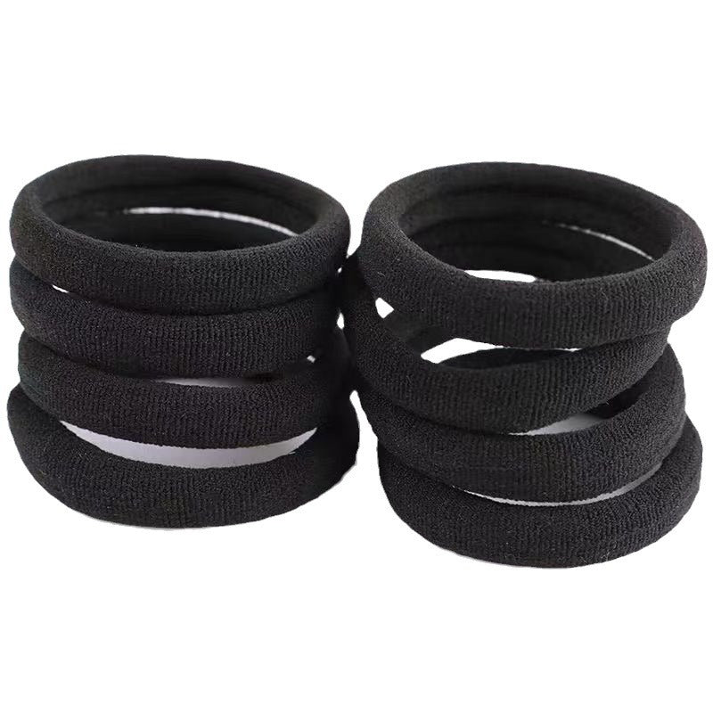 4cm Black High Elastic Headband Towel Hair Tie Seamless Hair Rope Amazon Korean Style Rubber Band Hair Accessories for Women Wholesale - image 5