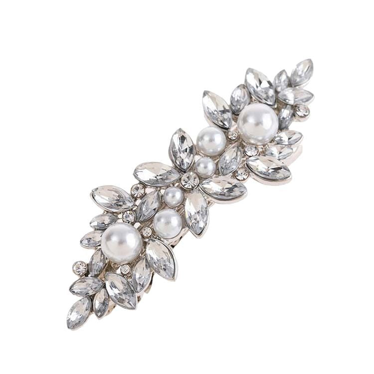 Europe and the United States cross-border hair clip horse eye glass water drill hair clip back head hair accessories headdress pearl spring clip suit - image 5