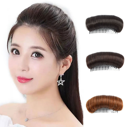 Japanese and Korean Princess Head Fluffy Height-increasing Pad Height-increasing Hair Curler Hair Headwear Female Lazy Head Pad Hairpin Pad Hair Root Hair Comb - image 2