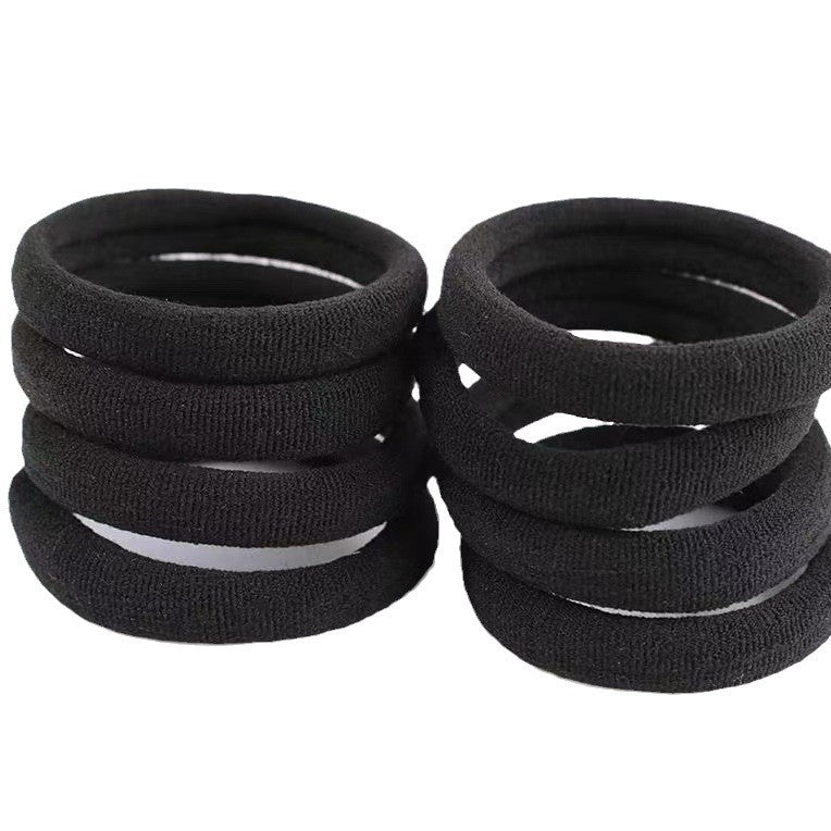 Seamless Black Hair Ring Towel Ring Women's Hair Rope Basic Base Rubber Band 4Cm.5Cm Diameter Manufacturer Wholesale - image 5