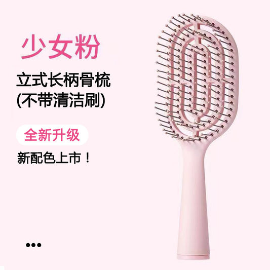 New Style Large Comb Vertical Dry Hair Bone Comb Hollow Bone Comb Arc Style Wet and Dry Comb - image 2