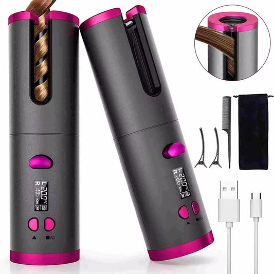 cross-border usb curling iron/wireless hair curling rechargeable cross-border hot selling automatic curling iron lazy curling hair gift - image 2