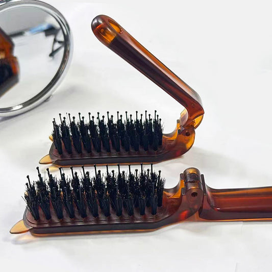 Pig Mane Comb Massage Comb Professional Head Shape Comb Barber Shop Hair Comb Portable Folding Comb Curly Comb - image 2