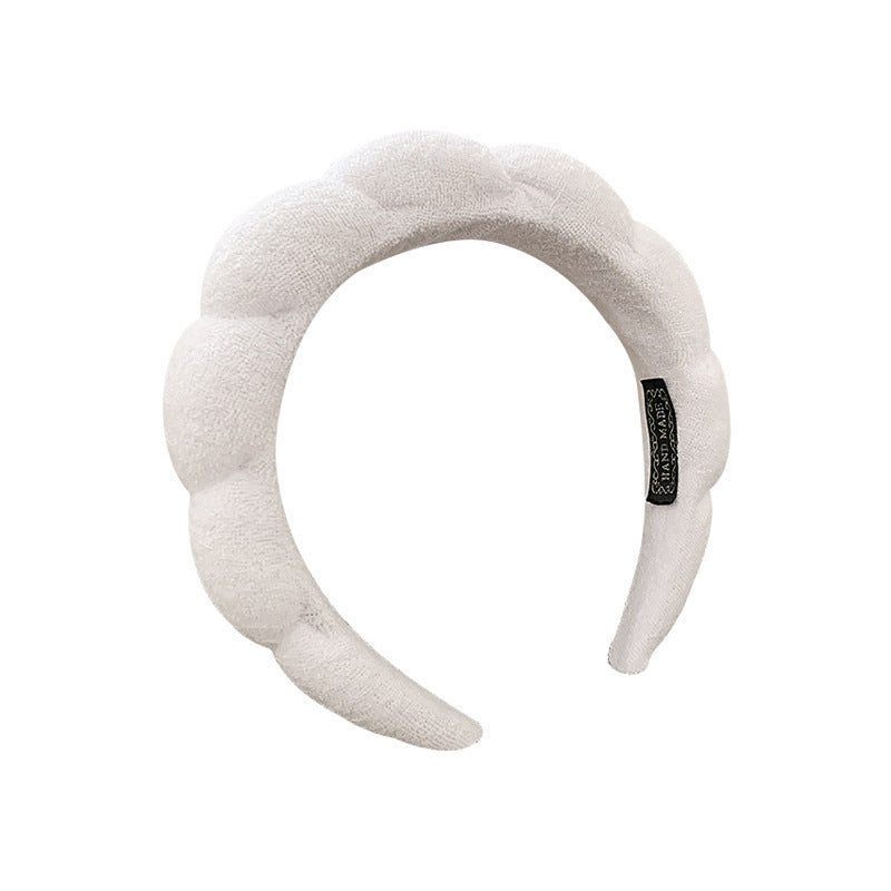 French Blue Cloud Hair Hoop Women's High Cranial Top Wide Side Wash Face Pressure Hair Presse Hair Hoop Internet Popular 2023 Autumn and Winter New Style - image 5