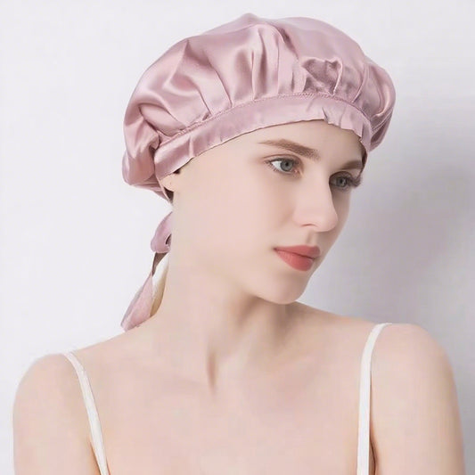 Y Silk Nightcap for Women, 100% Silk Hat for Home Hair Care, Postpartum Hat, Shower Cap, Adjustable Silk Hair Cap - image 2