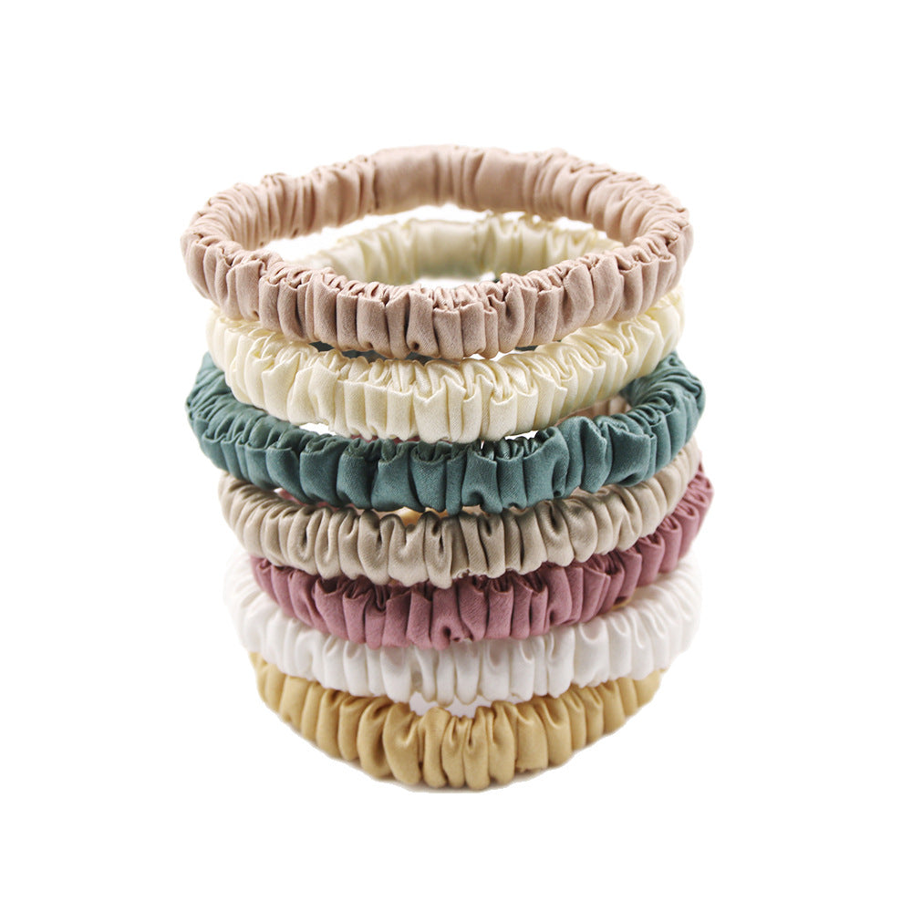 19 Momme 1cm Silk Hair Tie, 100% Silk Small Hair Tie, Hair Accessory with a High-End Feel, Mulberry Silk Scrunchie - image 5