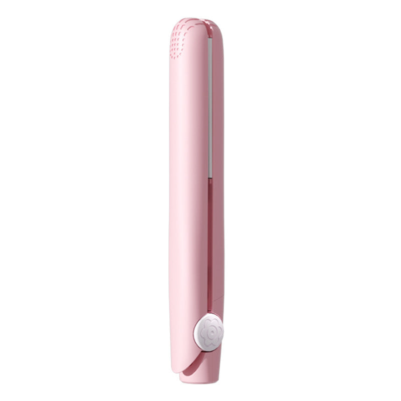 Solid Color Mini Dual-Use Hair Straightener and Curler for Women, Small Straightening and Curling Iron for Bangs - image 5