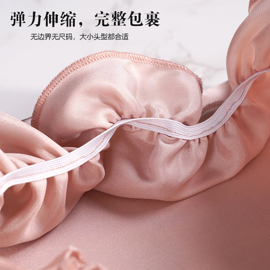 19 Mumi Silk Nightcap 100% Mulberry Silk Shower Cap Women's Home Hair Cap Hair Care Silk Lace Nightcap - image 2