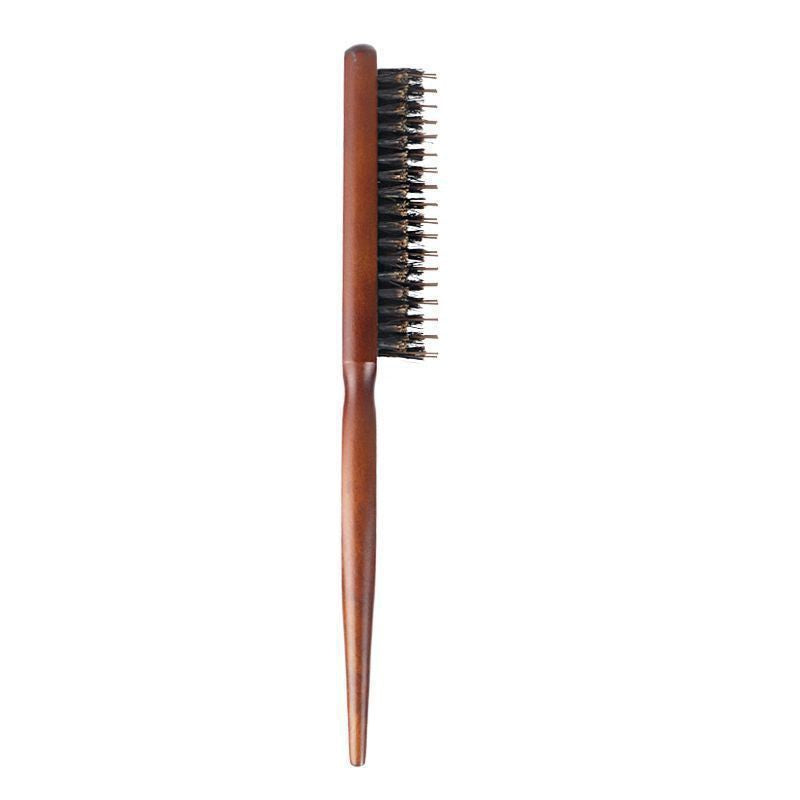 Boar Bristle Comb for Women, Narrow Teeth, Volumizing, Anti-Tangle, Smooth Hair, Three-Row Comb, Fine Teeth, Curly Hair, Beauty Styling - image 5