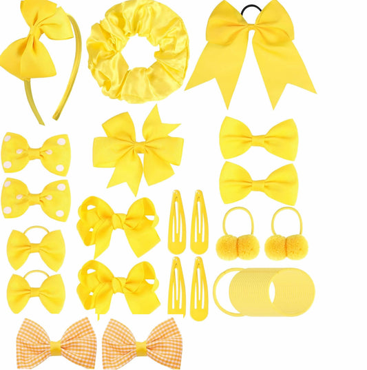 Cross-Border Hot-Selling Bow Hairpin Hairband 50P Set Internet Celebrity Large Swallowtail Hair Rope Hairband New Year's Holiday Hair - image 2