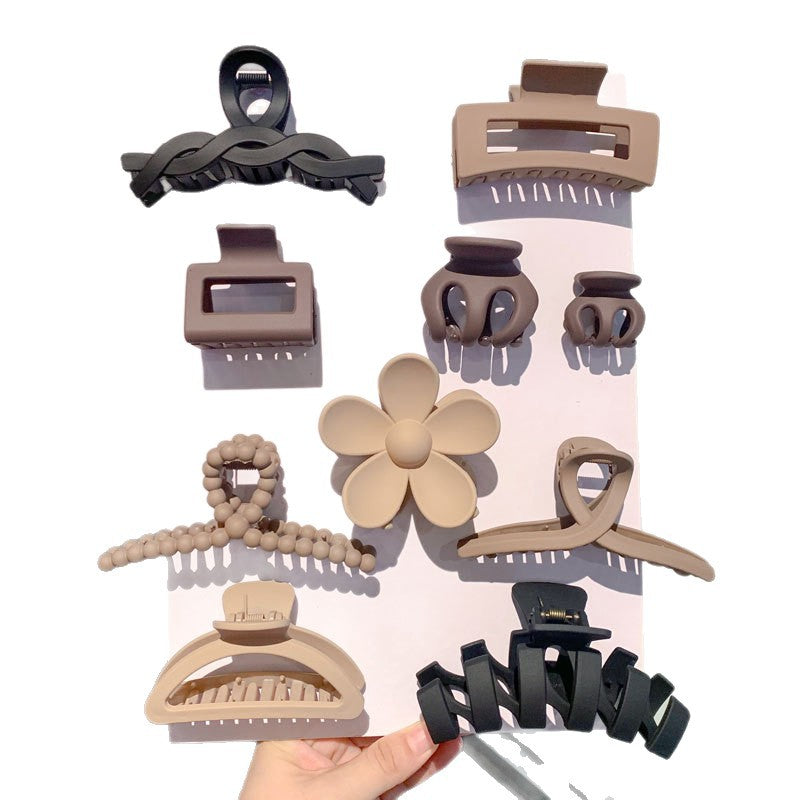 High-Quality Autumn and Winter Plush Large Hair Clip Set with a High-End Feel, Hairpin Clips for Updo at the Back of the Head, Shark Clip Hair Accessory - image 5