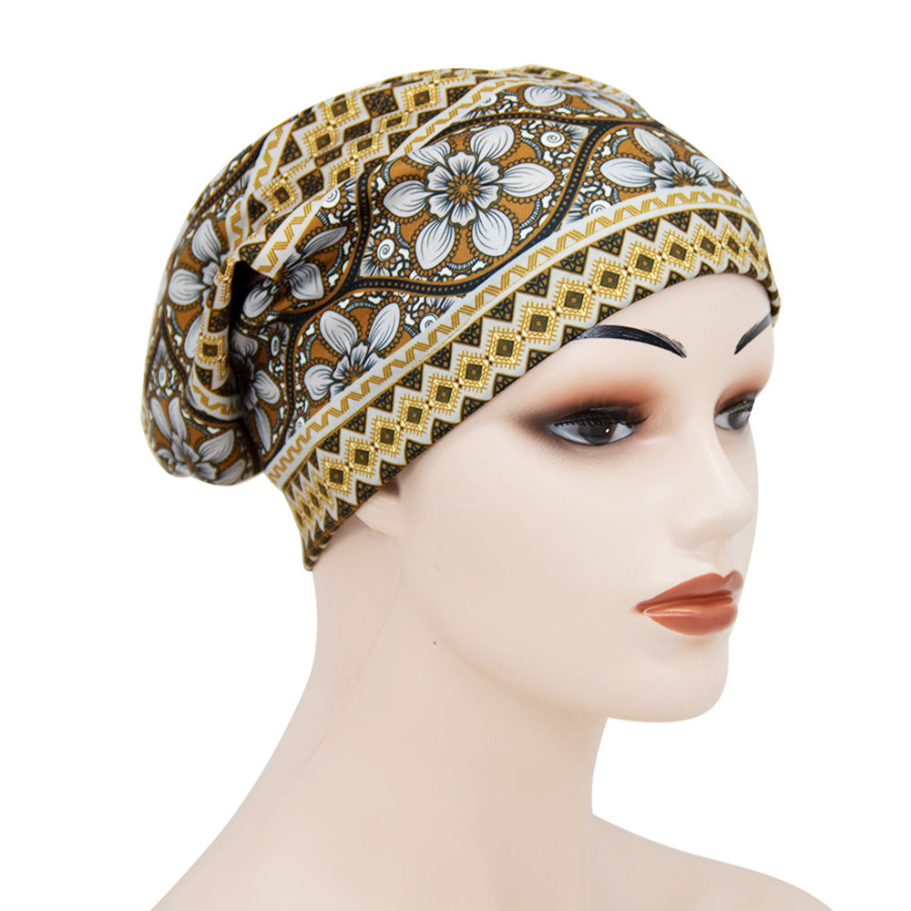 Printed Double-Layer Sleep Cap