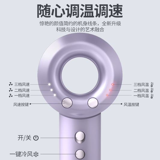 High-Speed Hair Dryer with Strong Wind and Noise Reduction, Blue Light Electric Hair Dryer for Hair Salons and Barber Shops, High-Power Quick-Drying Hair Dryer - image 2