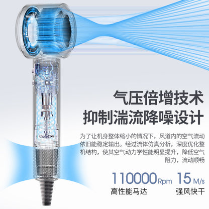 High-Speed Hair Dryer with Strong Wind and Noise Reduction, Blue Light Electric Hair Dryer for Hair Salons and Barber Shops, High-Power Quick-Drying Hair Dryer - image 3