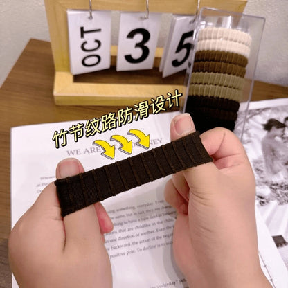 Tiktok-Style Hair Tie Set of 137 Pieces, High Elasticity Rubber Bands, Durable Plain Hair Accessories - image 4