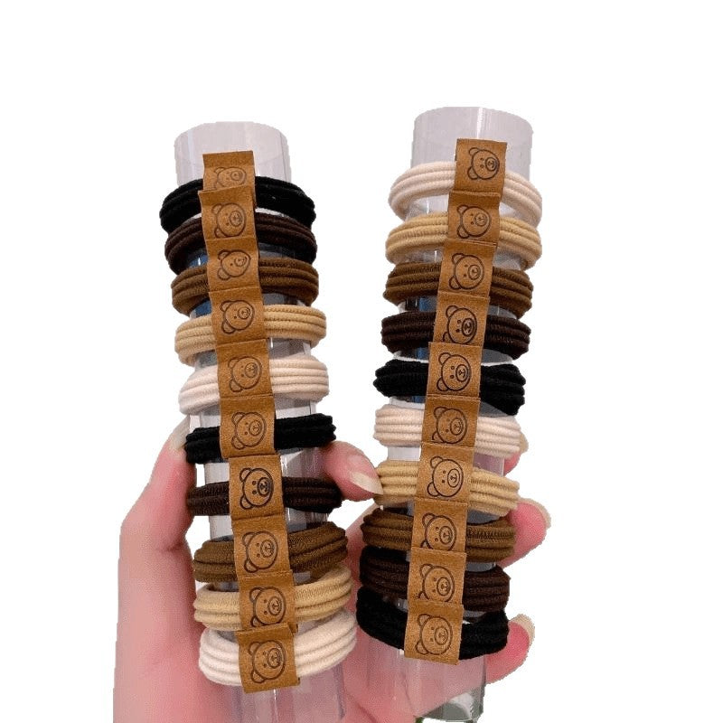 Tiktok-Style Hair Tie Set of 137 Pieces, High Elasticity Rubber Bands, Durable Plain Hair Accessories - image 5
