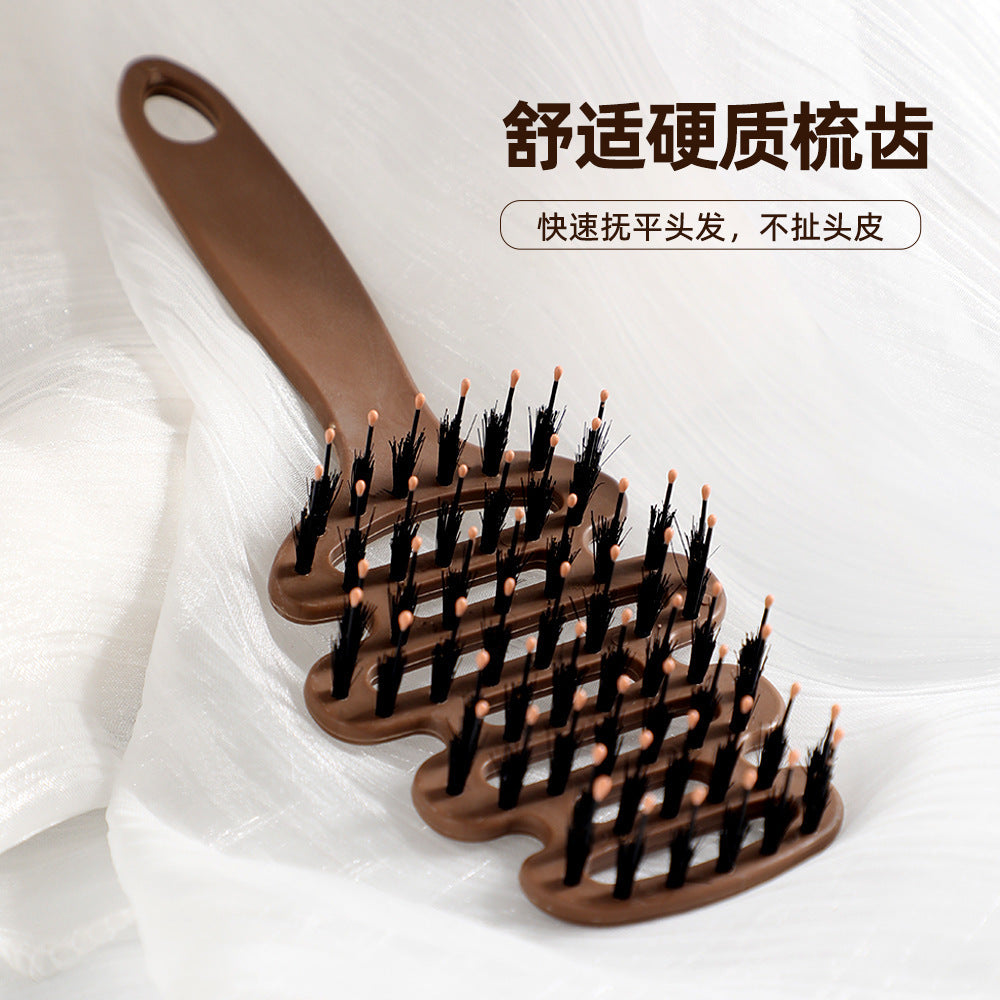 Pine Cone Bristle Hair Care Comb, Fluffy Bristle Pine Cone Comb, Massage Head Anti-Static Hair Smoothing Comb, Pine Cone Comb - image 4