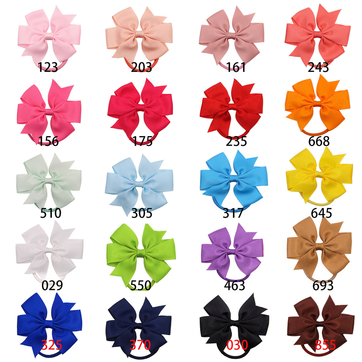Cross-Border Children's Accessories European and American 3.5-Inch Bow Hair Ties Ponytail Elastic Bands Amazon Hair Accessories - image 5