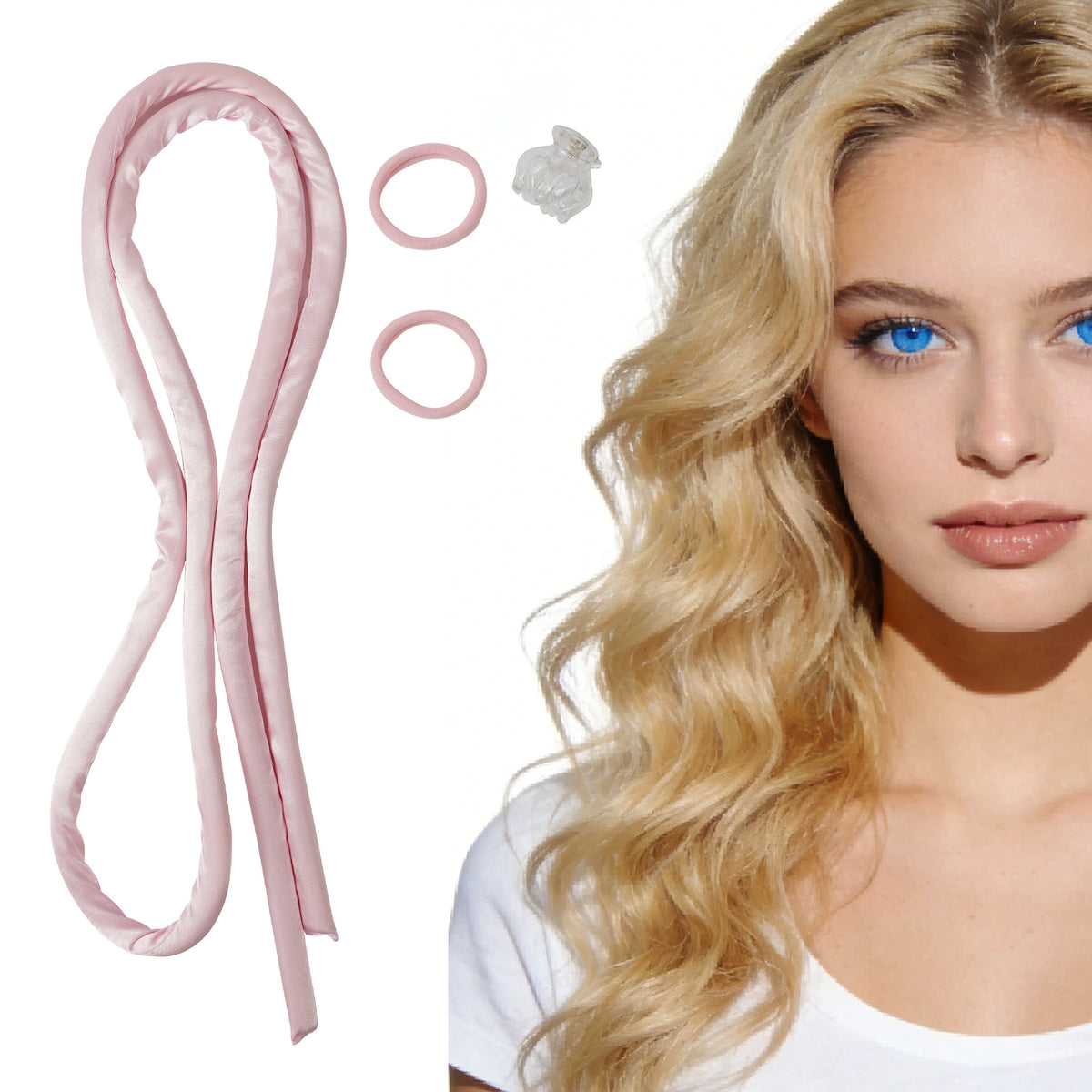 1.6m Cross-Border Lazy Sleep Curling Iron Set Without Heat, Large Wave Hair Ring Set, Foam Sponge Hair Styling Tool - image 1