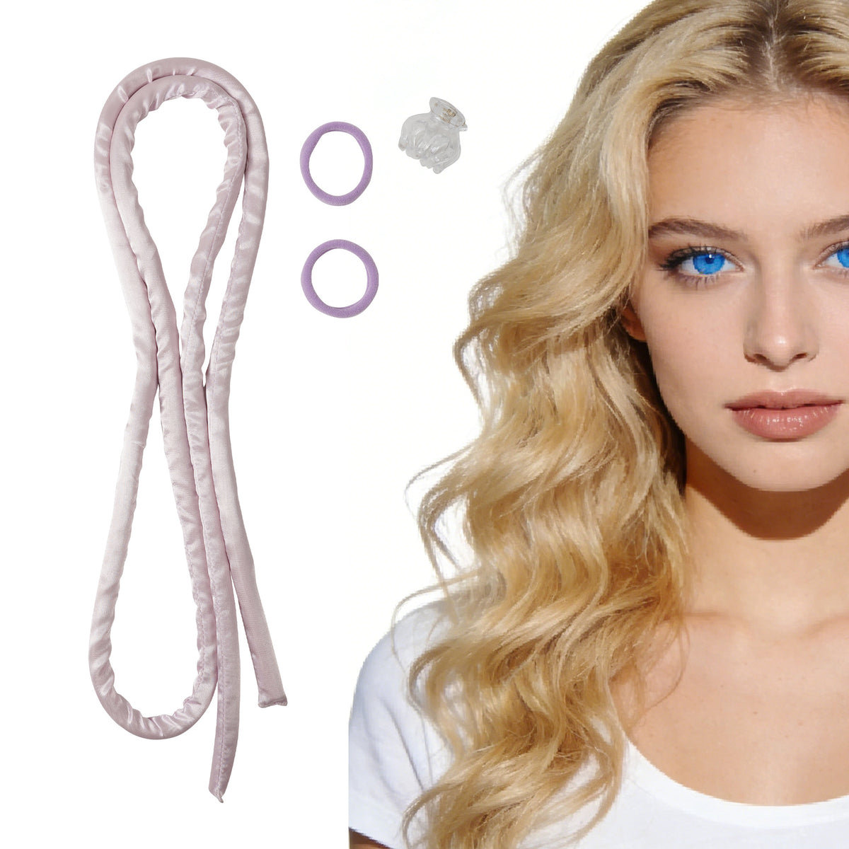 1.6m Cross-Border Lazy Sleep Curling Iron Set Without Heat, Large Wave Hair Ring Set, Foam Sponge Hair Styling Tool - image 2