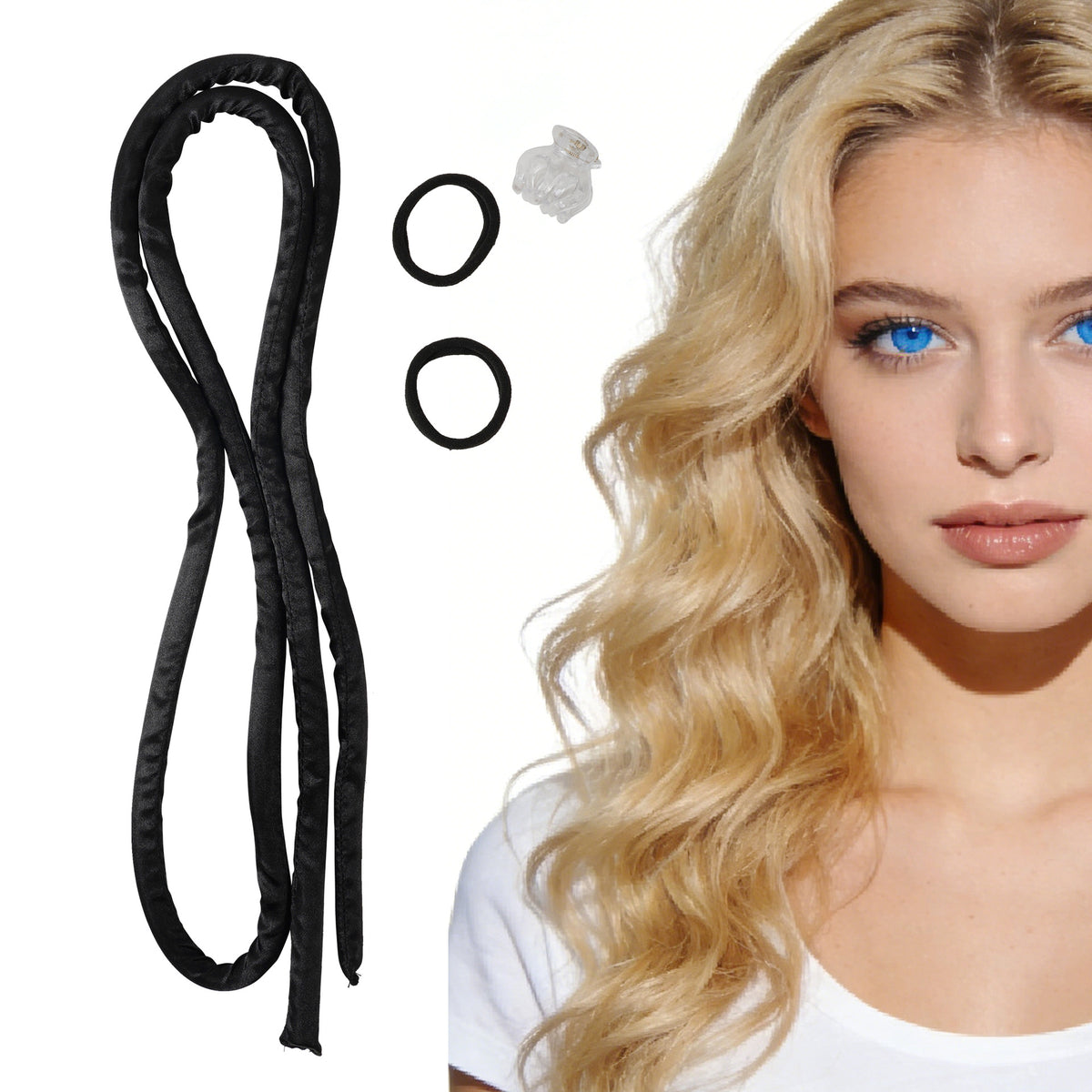 1.6m Cross-Border Lazy Sleep Curling Iron Set Without Heat, Large Wave Hair Ring Set, Foam Sponge Hair Styling Tool - image 3