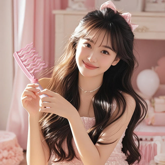 Double-Row Wavy Tooth Comb with Large Teeth for Curly Hair, Wide Teeth That Prevent Tangling, Smoothing Comb for Women with Long Hair, Special Anti-Static Comb - image 2